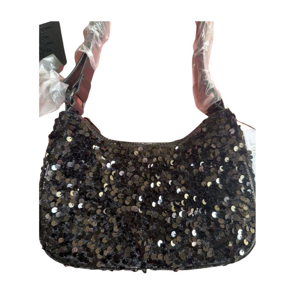 NWT Nicole Miller Black Sparkly Purse